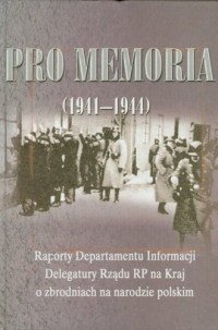 Pro memoria (1941-1944) - okładka książki