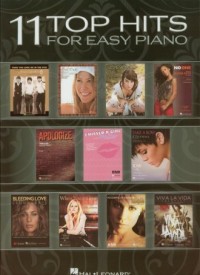 11 top hits for easy piano - okładka książki