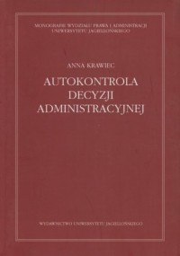 Autokontrola decyzji administracyjnej - okładka książki