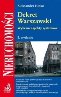 Dekret Warszawski. Wybrane aspekty - okładka książki