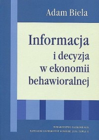 Informacja i decyzjaw ekonomii - okładka książki