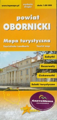Powiat Obornicki. Mapa turystyczna - okładka książki