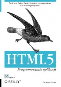 HTML5. Programowanie aplikacji - okładka książki