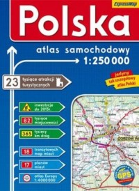 Polska - 1:250 000 atlas samochodowy - okładka książki