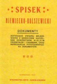 Spisek niemiecko-bolszewicki - okładka książki