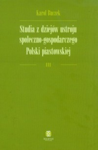Studia z dziejów ustroju społeczno-gospodarczego - okładka książki