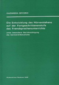 Die Entwicklung des Hörverstehens - okładka książki