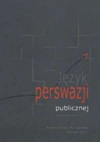 Język perswazji publicznej - okładka książki