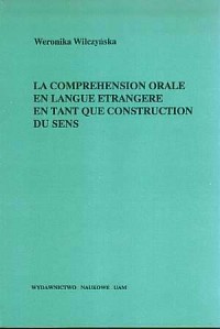 La compréhension orale en langue - okładka książki