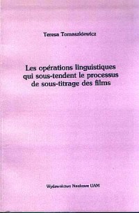 Les opérations linquistigues qui - okładka książki