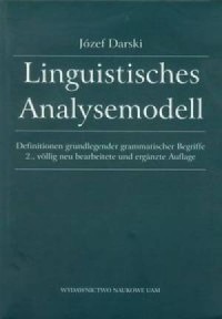 Linguistisches Analysemodell. Definitionen - okładka książki