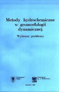 Metody hydrochemiczne w geomorfologii - okładka książki