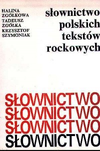Słownictwo polskich tekstów rockowych. - okładka książki