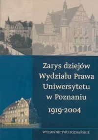Zarys dziejów Wydziału Prawa Uniwersytetu - okładka książki