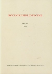 Roczniki Biblioteczne Rok LV/2011 - okładka książki