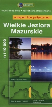 Wielkie Jeziora Mazurskie. Mapa - okładka książki