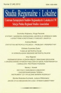 Studia Regionalne i Lokalne 2(48)/2012 - okładka książki