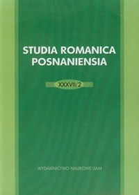 Studia Romanica Posnaniensia XXXVII/2 - okładka książki