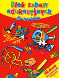 Blok zabaw edukacyjnych dla trzylatka - okładka książki