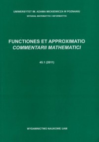 Functiones et approximatio. Commentari - okładka książki