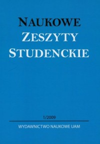 Naukowe Zeszyty Studenckie 1/2009 - okładka książki