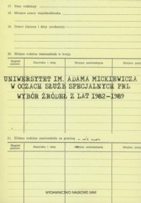 Uniwersytet im. Adama Mickiewicza - okładka książki