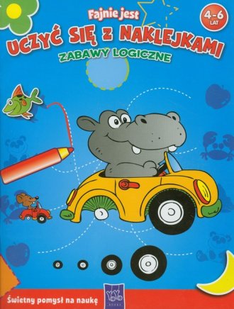 Fajnie jest uczyć się z naklejkami. - okładka książki