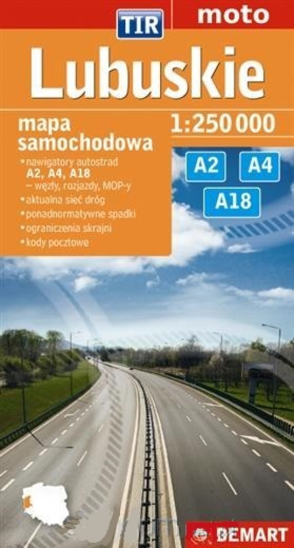 Lubuskie dla zawodowców mapa samochodowa - okładka książki