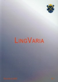LingVaria 2006/1 - okładka książki