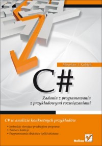 C#. Zadania z programowania z przykładowymi - okładka książki