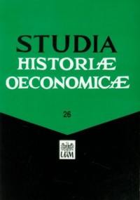 Studia Historiae Oeconomicae 26 - okładka książki