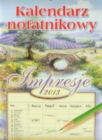 Kalendarz 2013 WN 1 Impresje notatnikowy - okładka książki