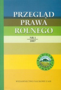 Przegląd prawa rolnego 1/2007 - okładka książki