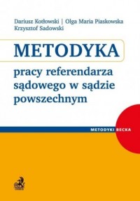 Metodyka pracy referendarza sądowego - okładka książki