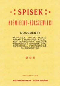 Spisek niemiecko-bolszewicki. Dokumenty - okładka książki