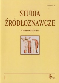 Studia Źródłoznawcze. Tom L - okładka książki