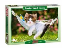 Kot na hamaku (puzzle kartonowe - zdjęcie zabawki, gry