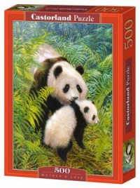 Mama panda i dziecko (puzzle - - zdjęcie zabawki, gry