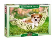Pies na hamaku (puzzle kartonowe - zdjęcie zabawki, gry