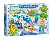 Policja, droga do szkoły (puzzle - zdjęcie zabawki, gry
