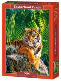 Tygrys na kamieniu (puzzle - 500 - zdjęcie zabawki, gry