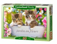 Dwa koty (puzzle kartonowe - 60 - zdjęcie zabawki, gry