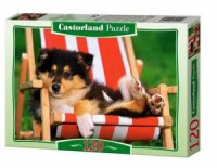 Pies na leżaku (puzzle kartonowe - zdjęcie zabawki, gry
