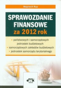 Sprawozdanie finansowe za 2012 - okładka książki