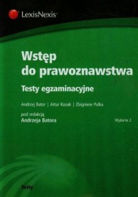 Wstęp do prawoznawstwa. Testy egzaminacyjne - okładka książki