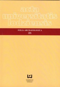 Folia archaeologica 28 - okładka książki
