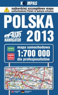 Polska 2013. Mapa samochodowa dla - okładka książki