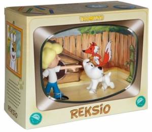 Chłopiec i Reksio (figurki). ZESTAW - zdjęcie zabawki, gry