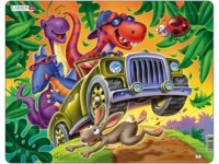 Dinozaury na jeep safari (puzzle-17 - zdjęcie zabawki, gry