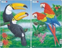 Egzotyczne ptaki (puzzle-2x30 elem.). - zdjęcie zabawki, gry